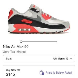 Nike Air Max 90 Gore-Tex Infrared Men's Shoes